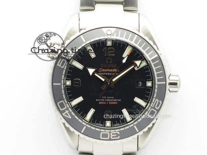 0710 Planet Ocean 2016 43.5mm SS Black Bezel BP 1:1 Best Edition Black Dial On SS Bracelet A GoodFit 8195